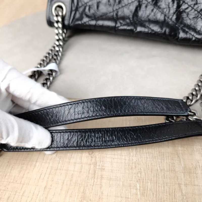 SAINT LAURENT Crossbody Bag Niki D Waxed Leather Calfskin Medium 28 × 8.5 × 20 cm — detail view 10 of 16