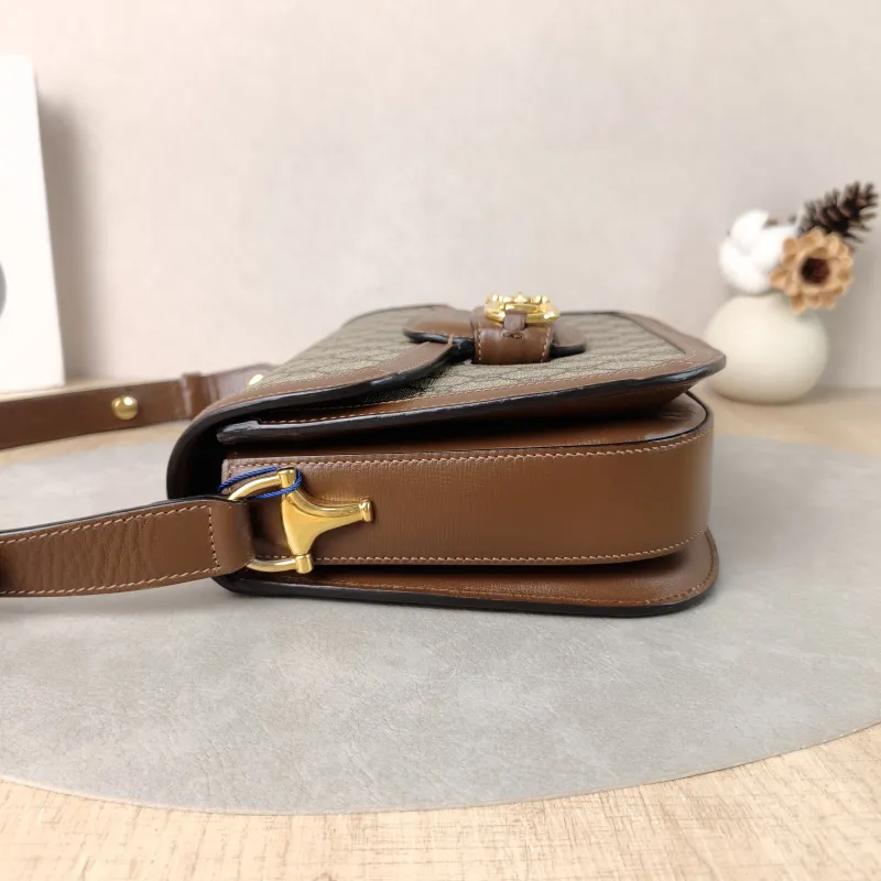 GUCCI Shoulder Bag Horsebit 1955 Horsebit Medium Monogram PVC Medium25 × 8 × 18 cm — detail view 3 of 14