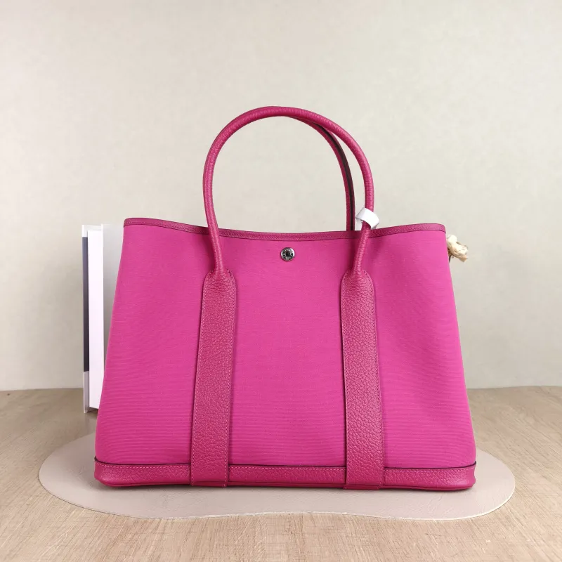 Hermès Top Handle Bag Garden Party 36 36 9I Canvas · Negonda Calfskin Large 36 × 17 × 26 cm Y