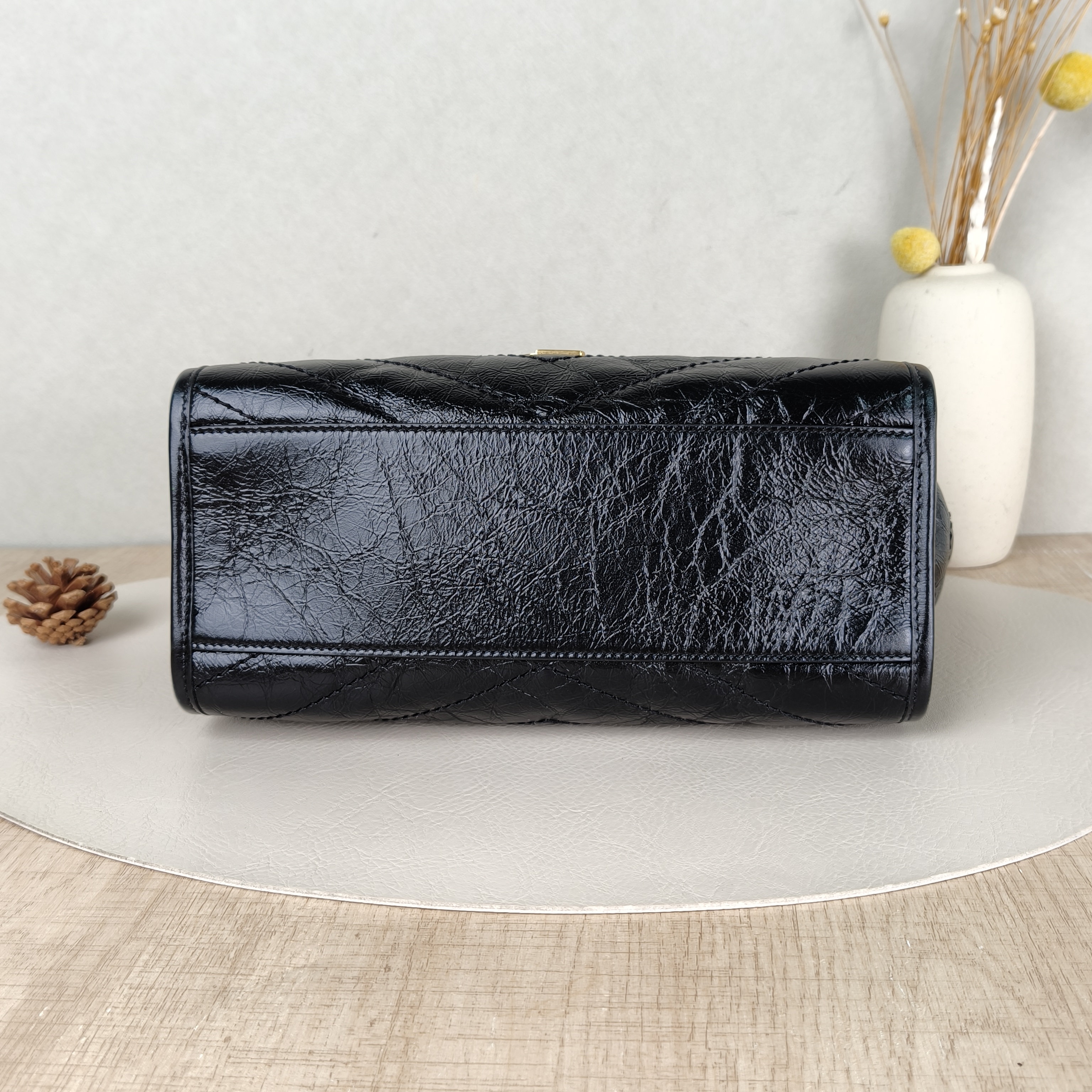 SAINT LAURENT Shoulder Bag Niki Shopping Tote Black Calfskin Small25 × 10 × 19 cm — cover view 4 of 5