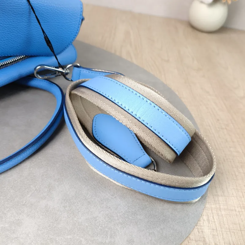 MCM Shoulder Bag Tote Bag Blue Calfskin One Size 31 × 15 × 22 cm — detail view 6 of 15