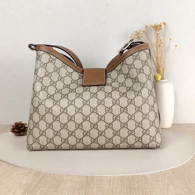GUCCI Shoulder Bag Padlock Tote Monogram Brown Canvas 28.5 × 15 × 22.5 cm — cover view 2 of 5