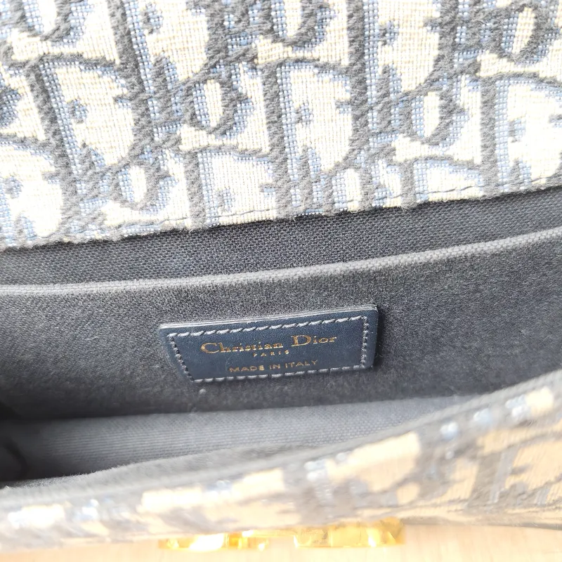DIOR Crossbody Bag30 Montaigne East-West 30Blue Canvas Small21 × 6 × 12 cm — detail view 2 of 14