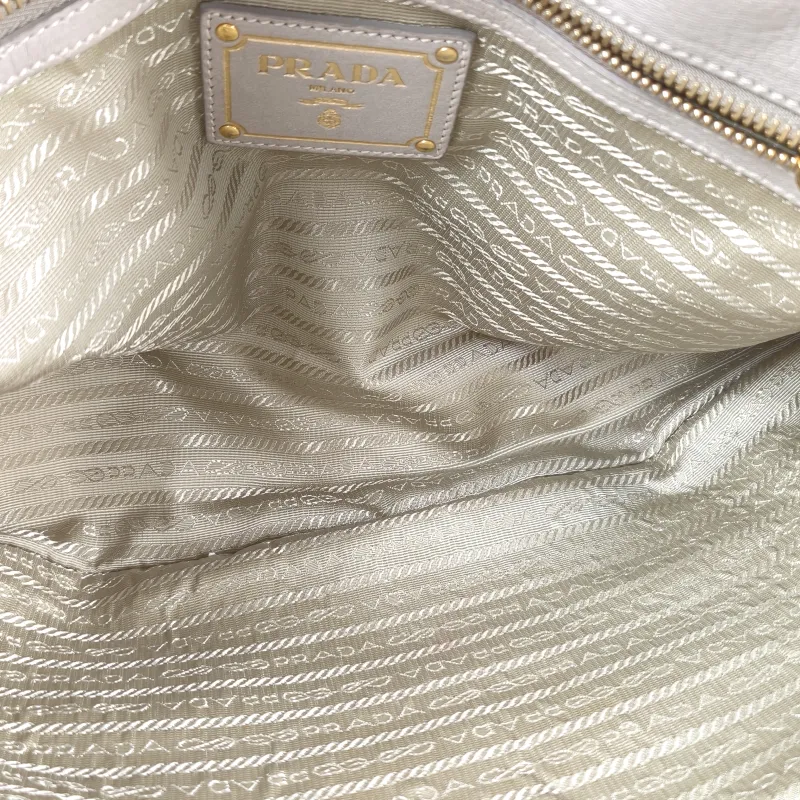 PRADA Top Handle Bag Tote Bag Grey Calfskin 27.5 × 13 × 21 cm — detail view 3 of 14