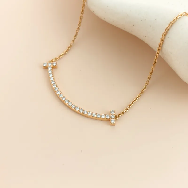 Tiffany&Co. Necklace TC ollection Smile Necklace Yellow Gold 18KY ellow Gold Diamond One Size 46cm — cover view 8 of 8