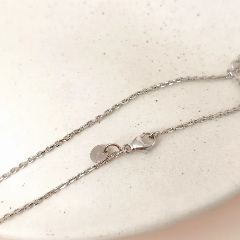 Hermès Necklace As de Coeur Necklace Silver Calfskin Small 49cm — cover view 8 of 11