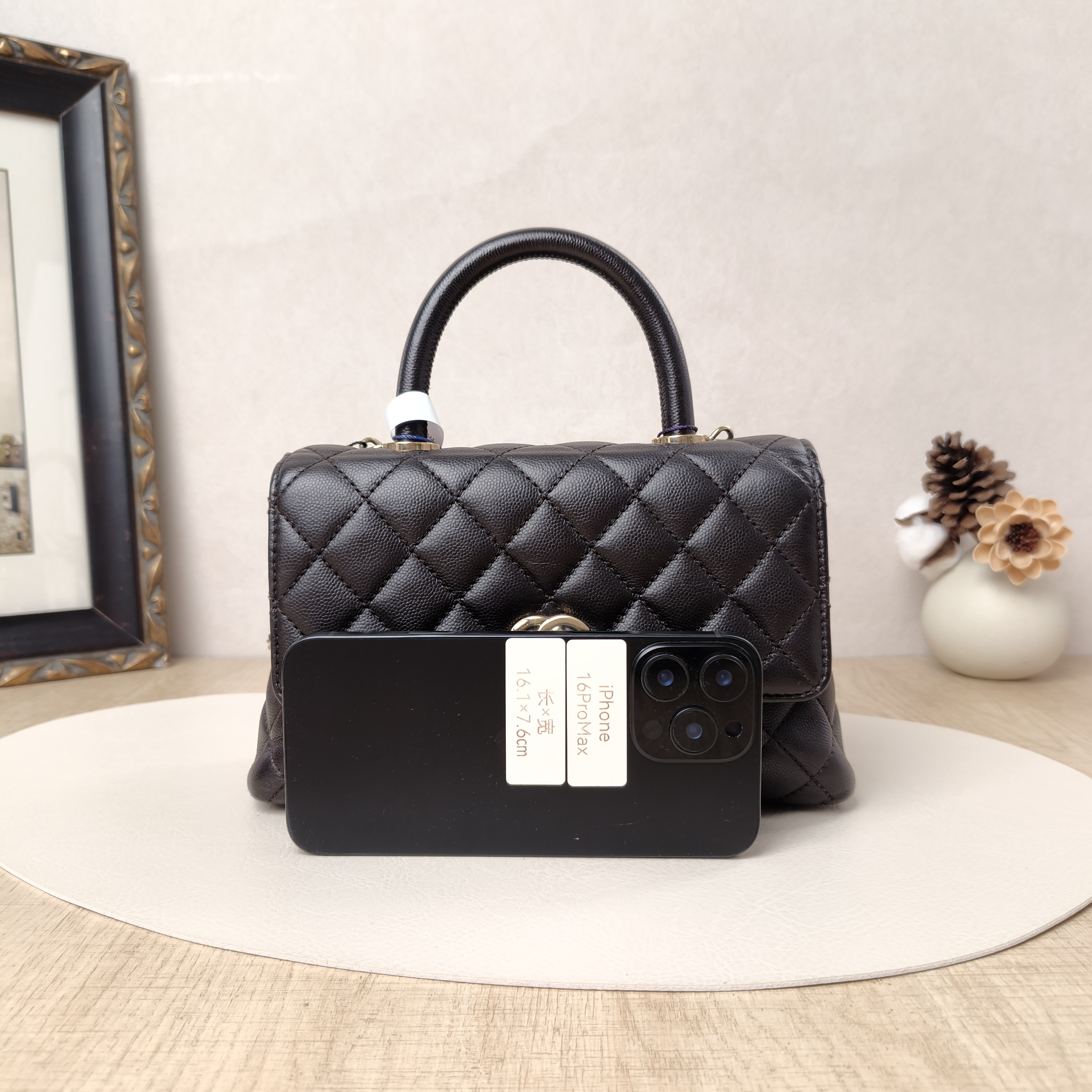 Chanel Top Handle Bag Coco Handle Grained Calfskin Small24 × 10 × 14 cm — cover view 3 of 10