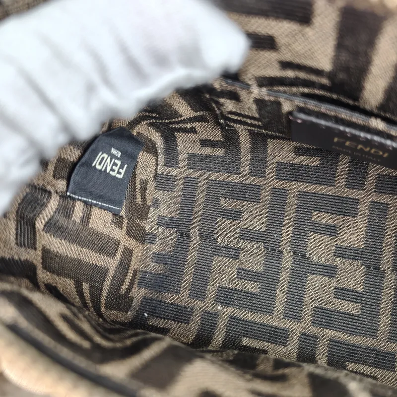FENDI Crossbody Bag by the way Grey Calfskin Mini 20.5 × 9 × 12 cm — detail view 5 of 10