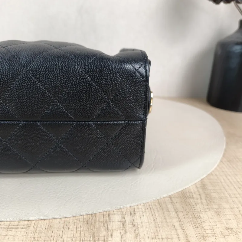 Chanel Shoulder Bag 25Bag Black Grained Calfskin Mini 20 × 12.5 × 22 cm — detail view 8 of 13