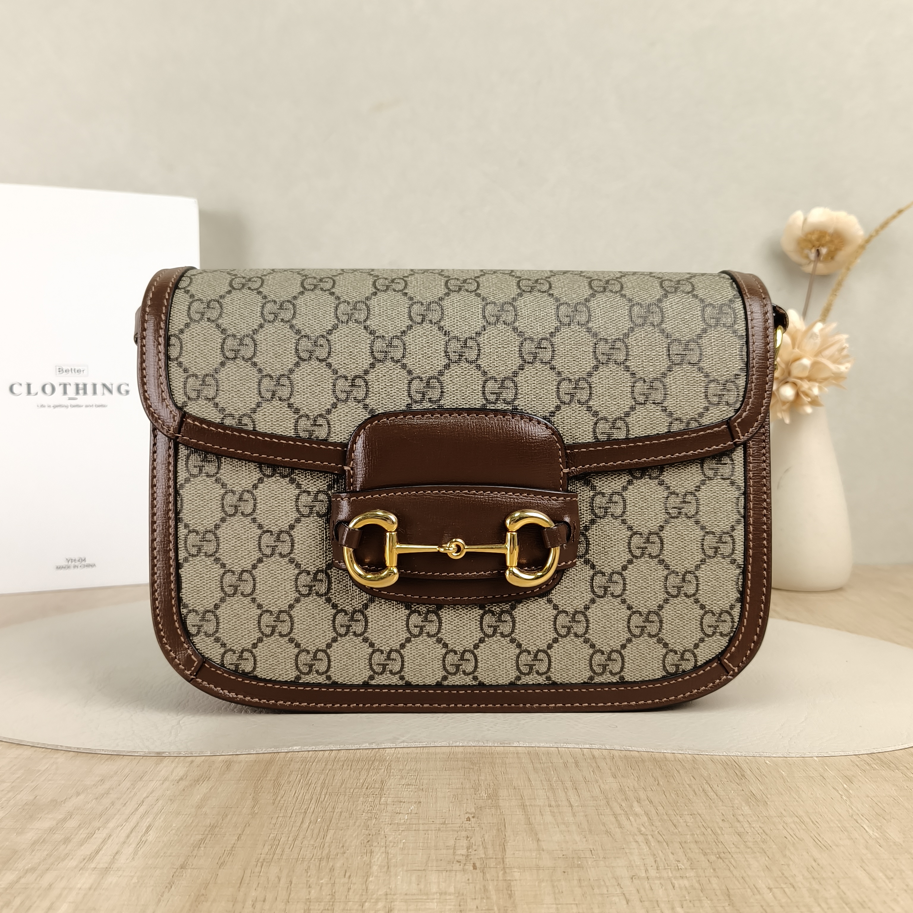 GUCCI Bag Horsebit 1955 PVC 25*8*18