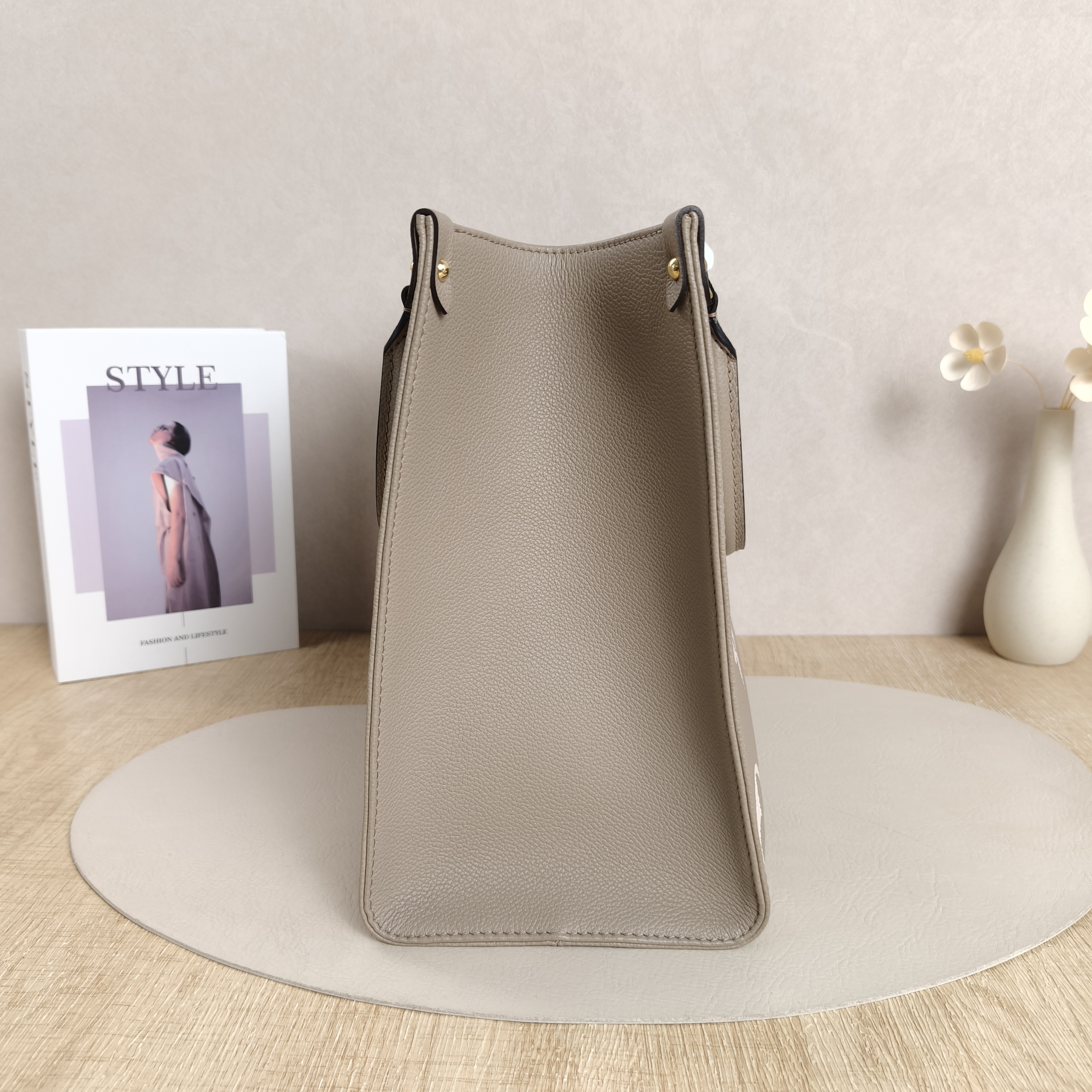 Louis Vuitton Top Handle Bag Grey Calfskin Medium — cover view 6 of 11