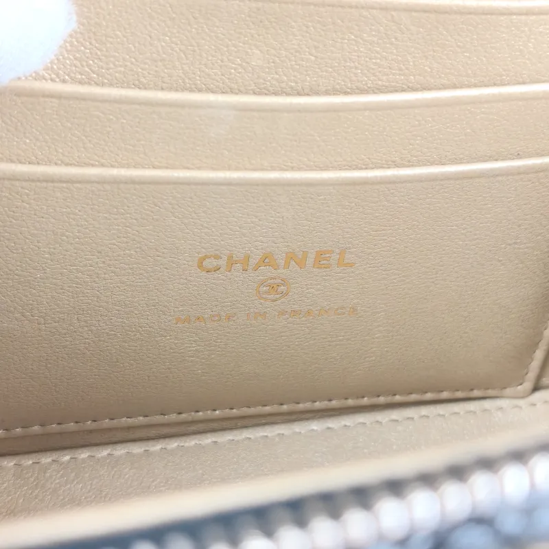 Chanel Crossbody Bag Edition C Black Lambskin 16 × 8 × 9.5 cm — detail view 6 of 10