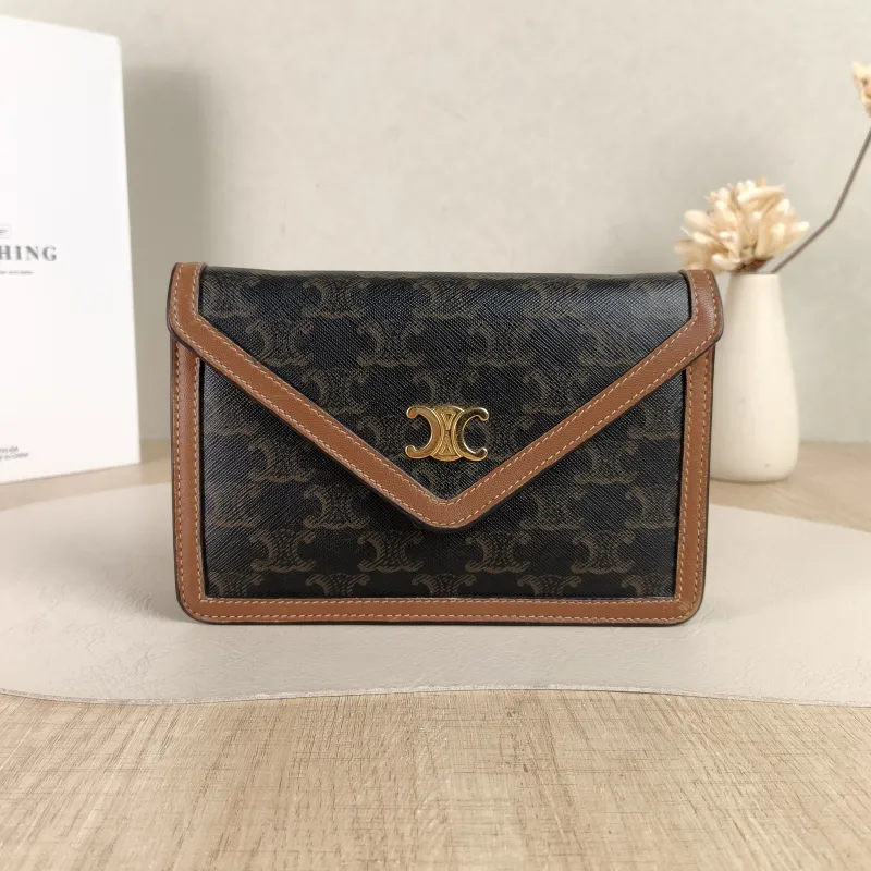 CELINE Crossbody Bag triomphe woc Monogram PV Cmini19.5 × 4 × 13 cm