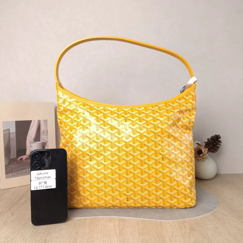 GOYARD Shoulder Bag Boheme Hobo​ Yellow PVC Small 43 × 14 × 27 cm — cover view 4 of 6