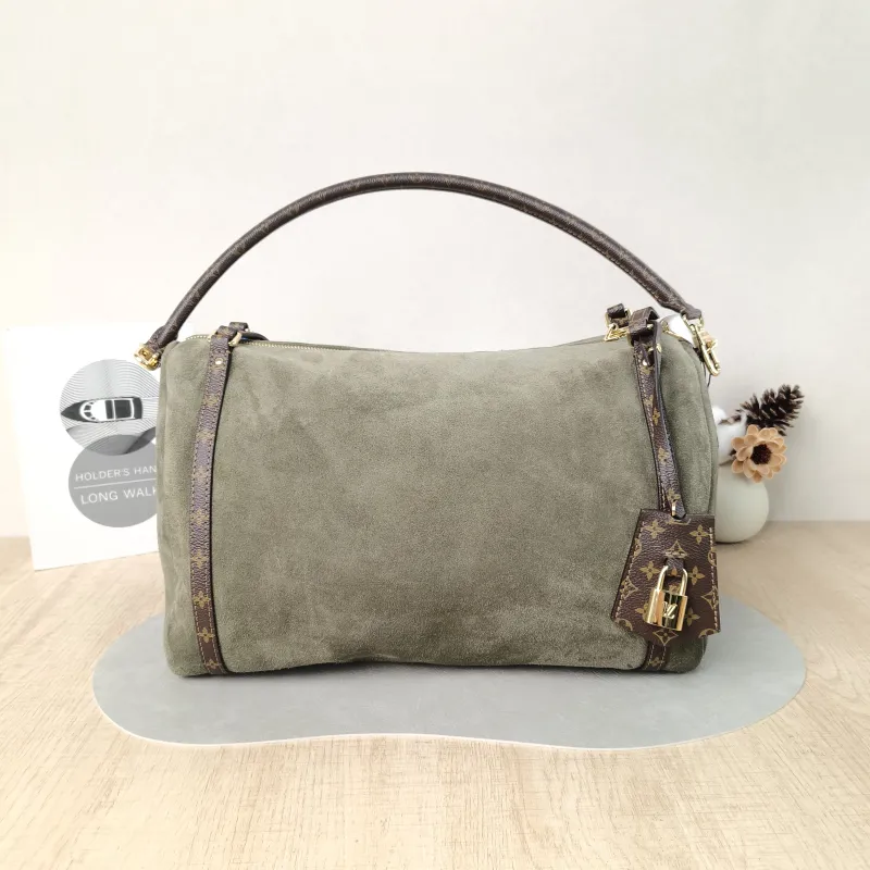 Louis Vuitton Shoulder Bag EXPRESS Shoulder Bag Green Suede Medium 36 × 18.5 × 24 cm