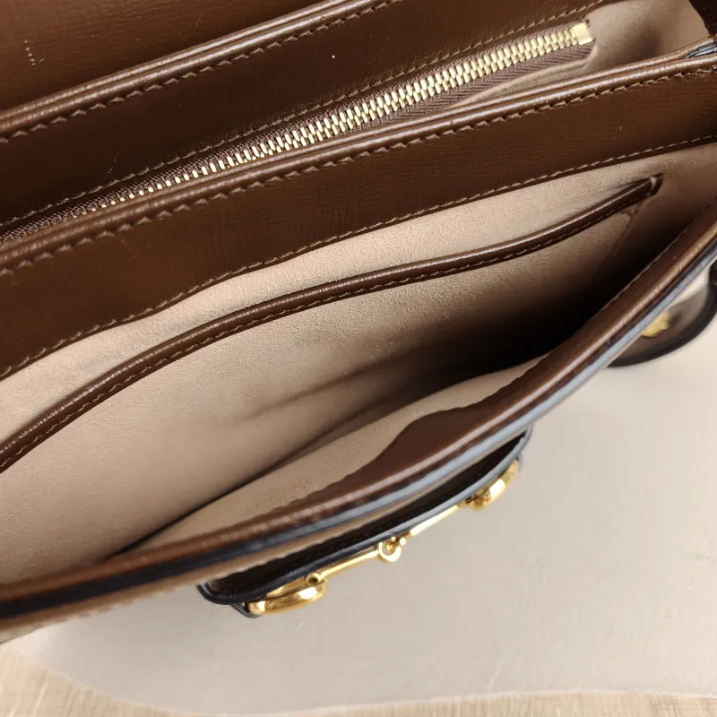 GUCCI Shoulder Bag Horsebit 1955 Horsebit Medium Monogram PVC Medium 25 × 8 × 18 cm — detail view 11 of 12