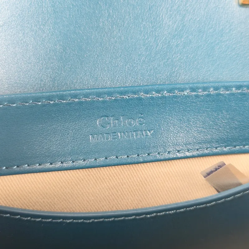 Chloé Crossbody Bag Top Handle Crossbody Bag Blue Calfskin One Size 16 × 5 × 14 cm — detail view 8 of 12