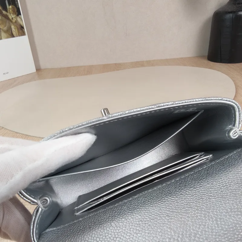 Chanel Crossbody Bag Coco Handle​Silver Grained Calfskin Mini14.5 × 5.5 × 11.5 cm — detail view 2 of 11
