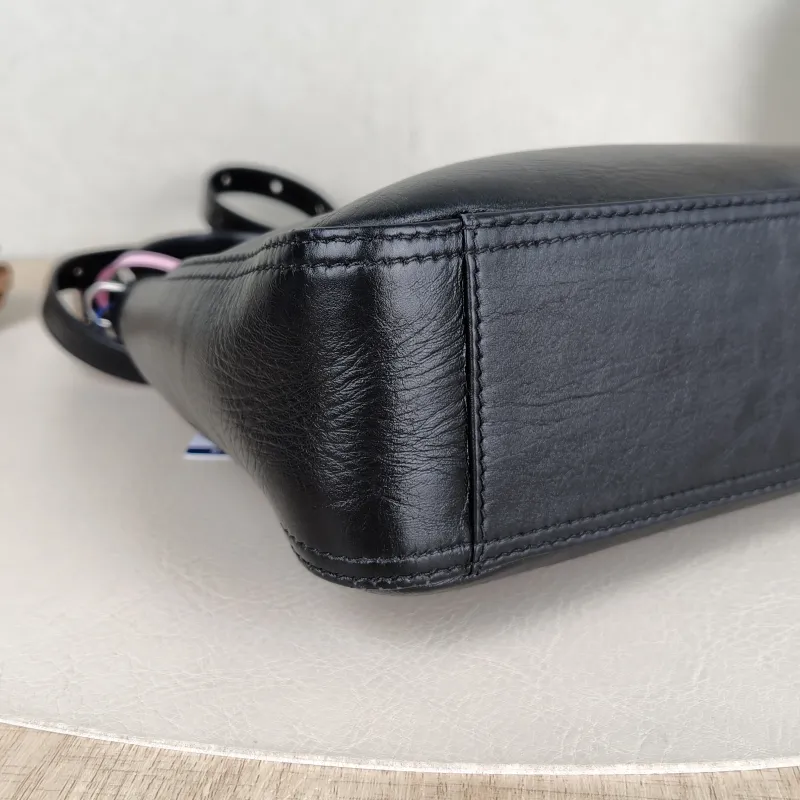 BALENCIAGA Crossbody Bag Crossbody Bag Black Calfskin 20 × 7 × 19 cm — detail view 11 of 12