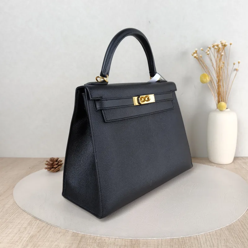 Hermès Shoulder Bag Kelly 28 Gold-Tone Hardware 89Black Epsom Calfskin Medium 28 × 10 × 22 cm C — cover view 2 of 6