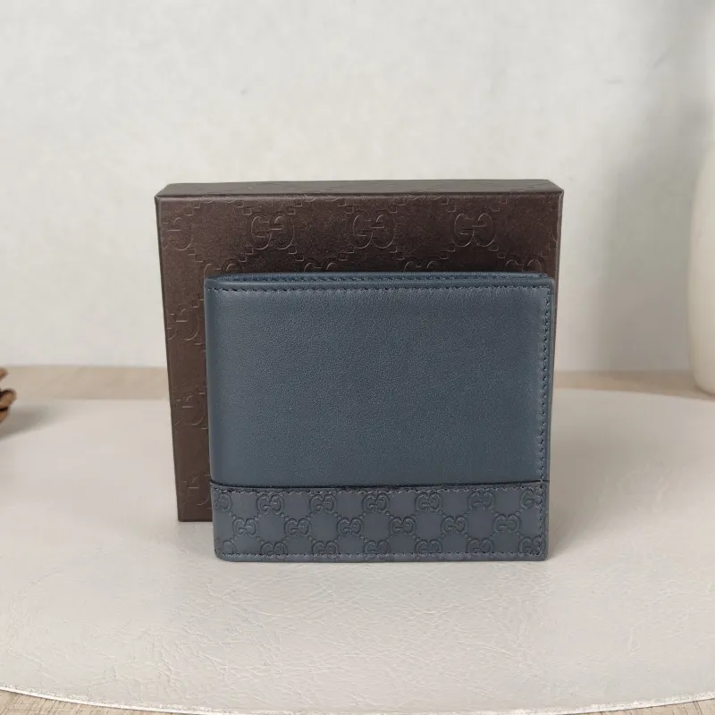 GUCCI Wallet Wallet Grey Calfskin One Size11 × 1 × 9 cm — cover view 6 of 6
