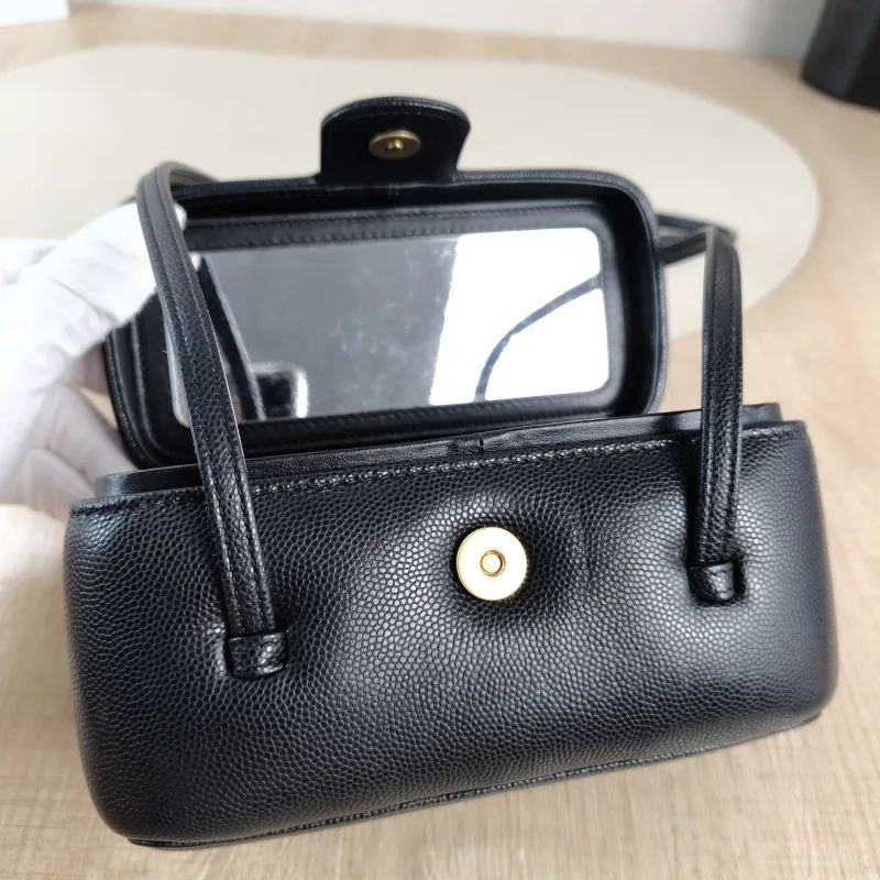 Chanel Crossbody Bag lp Box Bag Black Grained Calfskin 16 × 8 × 9.5 cm Microchip Edition — detail view 10 of 12