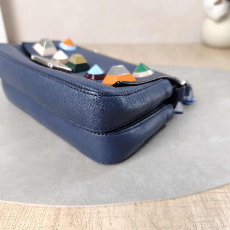 FENDI Crossbody Bag Crossbody Bag Blue Calfskinmini18 × 6 × 11 cm — detail view 4 of 14