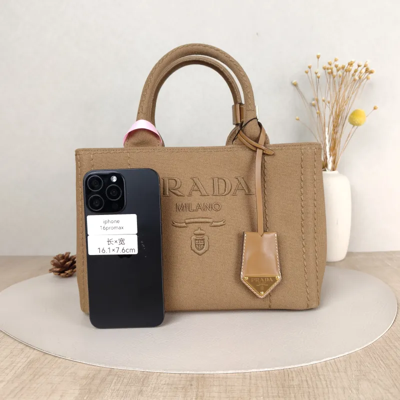 PRADA Crossbody Bag Jardinière Tote Bag Canvas Small26 × 15 × 19 cm — cover view 4 of 5
