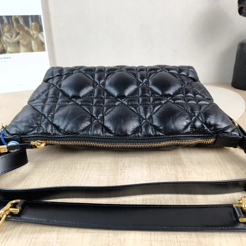 DIOR Crossbody Bag Sac Nomad Clutch Vanity Case Bag Black Calfskin Small 34 × 10 × 17 cm — detail view 10 of 11