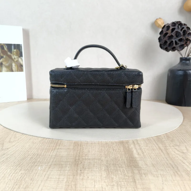 Chanel Crossbody Baglp Box Bag Top Handle Crossbody Bag Black Grained Calfskin One Size19.5 × 5 × 17 cm — cover view 3 of 6