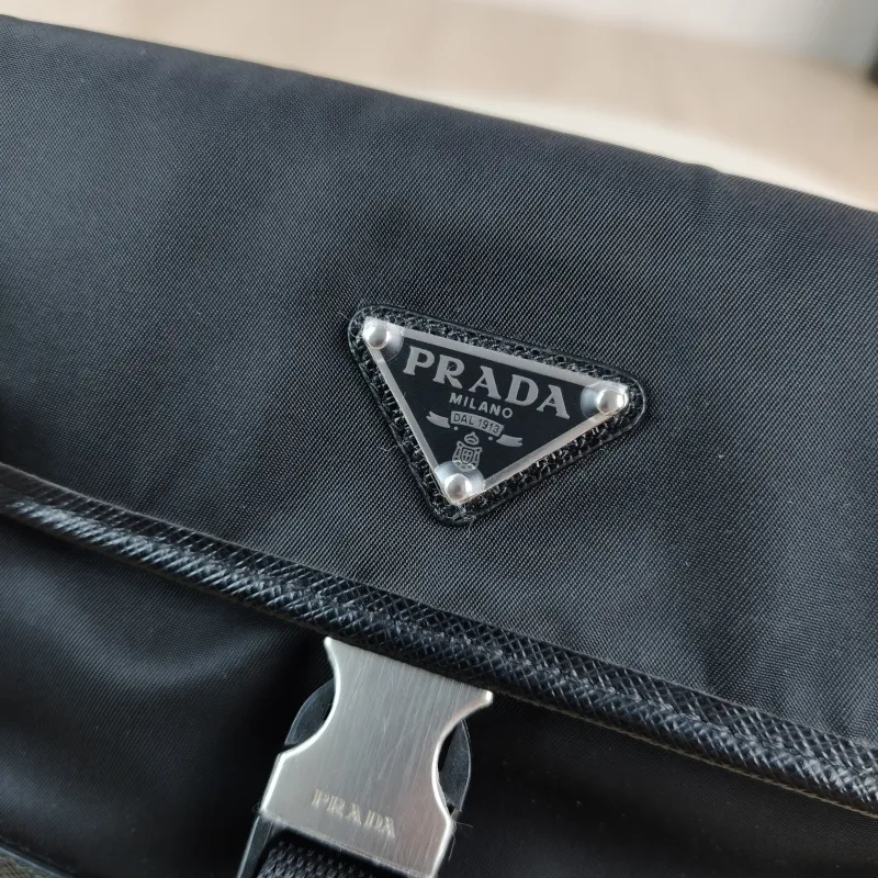 PRADA Crossbody Bag Messenger Bag Crossbody Bag Black Nylon One Size 11 × 3 × 13 cm — detail view 7 of 12