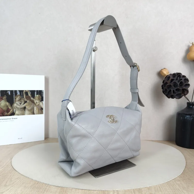 Chanel Shoulder Bag hobo Grey Lambskin 21.5 × 8.5 × 16 cm — cover view 2 of 5