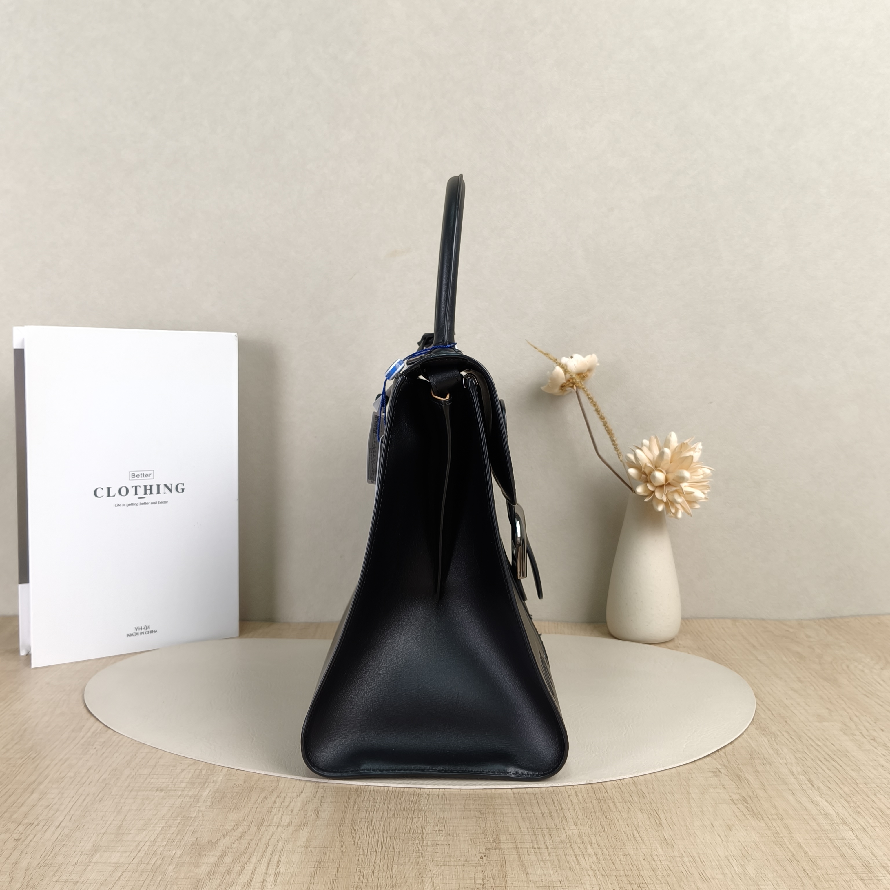 DELVAUX Top Handle Bag Brillant Black Calfskin Medium29 × 15 × 22 cm — cover view 5 of 9