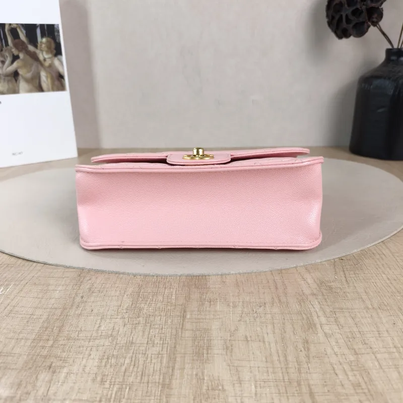 Chanel Crossbody Bag 25b mini Pink Grained Calfskin 19.5 × 6 × 13.5 cm — cover view 3 of 6