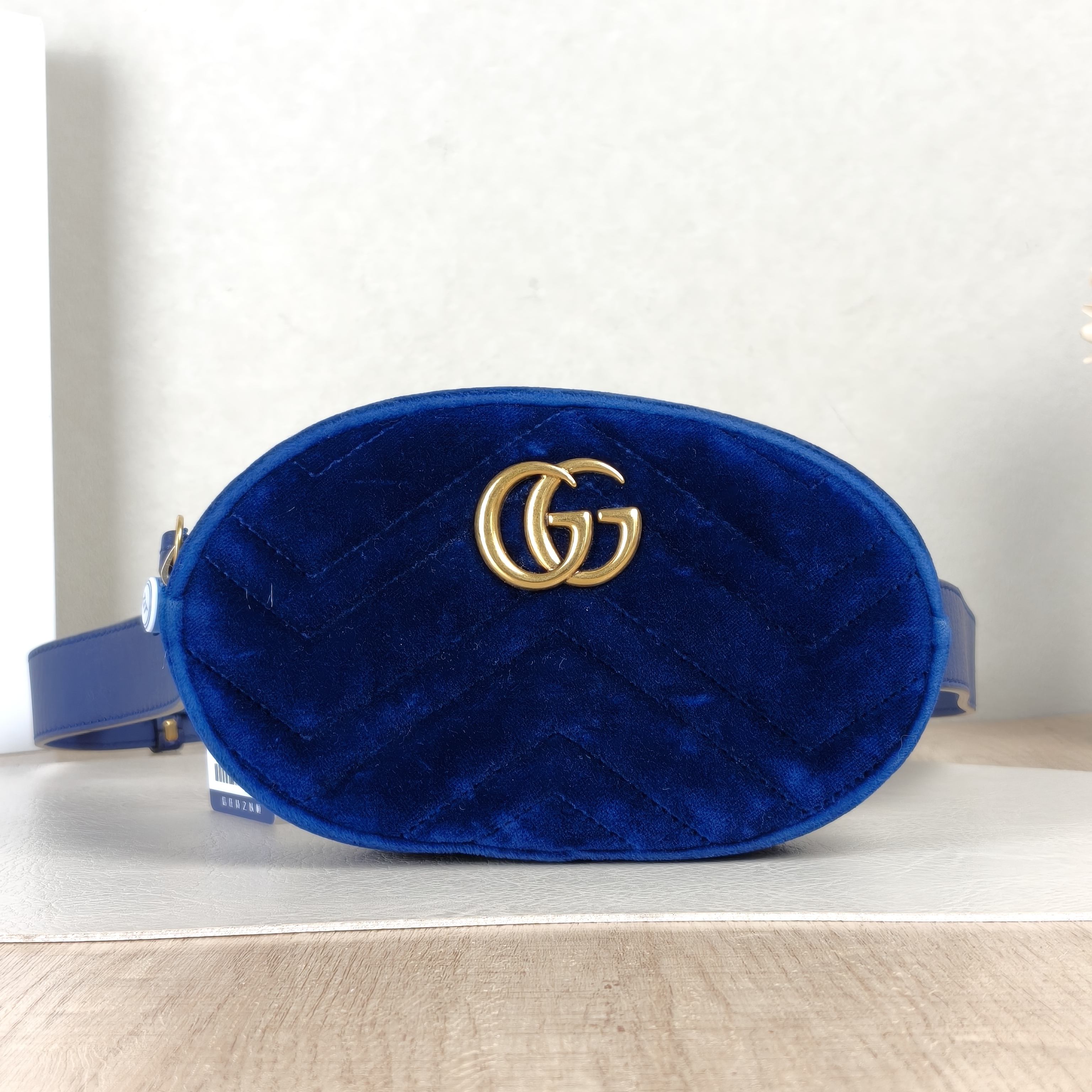 GUCCI Belt Bag GG Marmont Marmont Belt Bag Blue One Size18 × 5 × 11 cm
