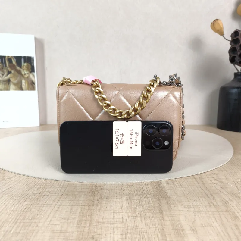 Chanel Crossbody Bag19Bag WOC Taupe SL ambskinmini19.2 × 3.5 × 12.3 cm — cover view 2 of 5