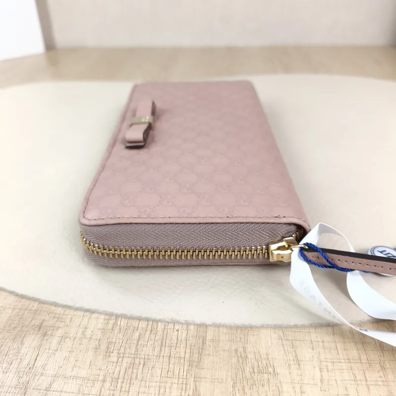 GUCCI Wallet Wallet Pink Calfskin One Size19 × 2.5 × 10 cm — detail view 8 of 10