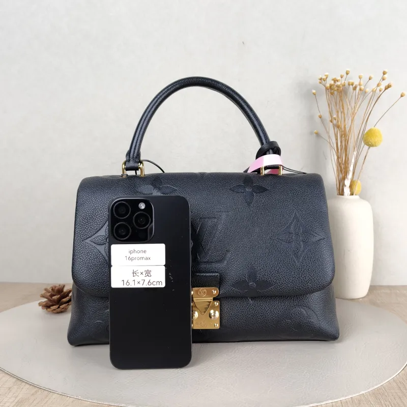 Louis Vuitton Crossbody Bag MADELEINE Black Monogram Empreinte Embossed Calfskin Medium 30 × 11 × 19.5 cm — cover view 3 of 5