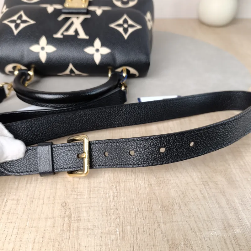 Louis Vuitton Crossbody Bag MADELEINE Black · White Monogram Empreinte Embossed Calfskin BB 24 × 8.5 × 17 cm — detail view 6 of 13
