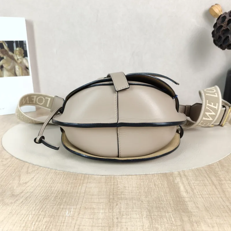 LOEWE Crossbody Bag Gate Grey Calfskin Medium 25 × 11.5 × 19 cm — cover view 5 of 5