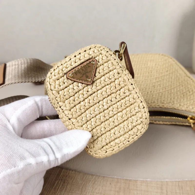 PRADA Crossbody Bag Re-Edition 2005 Hobo Woven Mini 22 × 6 × 18 cm — detail view 11 of 14