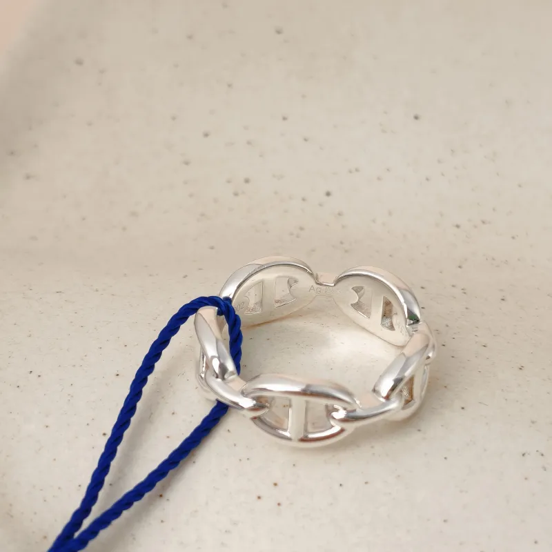 Hermès Ring Chaine d'Ancre Enchainee Ring Silver925 One Size57 — cover view 8 of 8