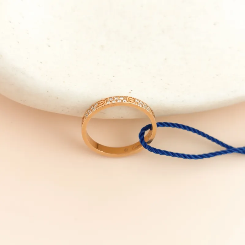 CARTIER Ring Love Yellow Gold 18KY ellow Gold Diamond Mini 50 — cover view 2 of 8