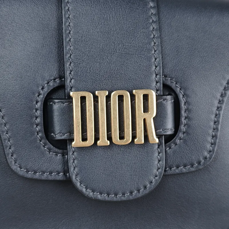 DIOR Crossbody Bag D-Fence Black Calfskin Medium 22.5 × 5 × 17.5 cm — detail view 11 of 12