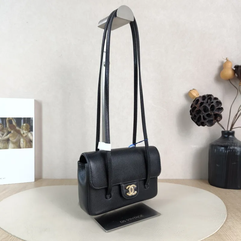 Chanel Crossbody Bag 26p preppy coco Black Grained Calfskin Mini 17 × 5 × 11.5 cm — cover view 6 of 6