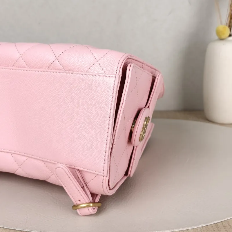 Chanel Backpack25bag Backpack Pink Grained Calfskin Medium23 × 14 × 23 cm — detail view 12 of 12
