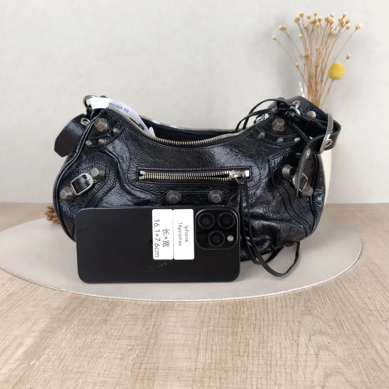 BALENCIAGA Crossbody Bag LE CAGOLE Black Lambskin Small 33 × 8.5 × 16 cm — cover view 5 of 5