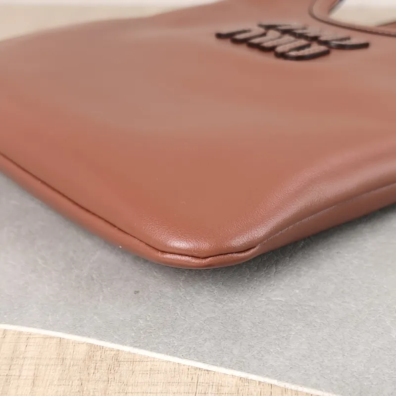 Miumiu Shoulder Bag IVY Tote Shopping Tote Caramel Calfskin Mini 20*24 — detail view 9 of 10