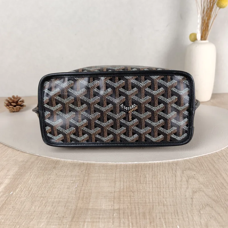 GOYARD Top Handle Bag ANJOU Shopping Tote Black ine Canvasmini19.5 × 9 × 19.5 cm — cover view 2 of 5
