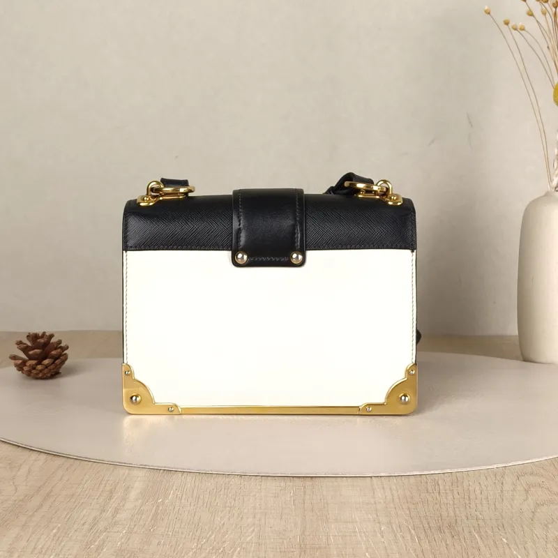 PRADA Shoulder Bag Cahier Box White Calfskin 20 × 9 × 14.5 cm — cover view 5 of 5